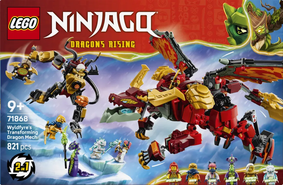 Lego Ninjago Wyldfyre's transformerende drakenmecha 71868, foto 2