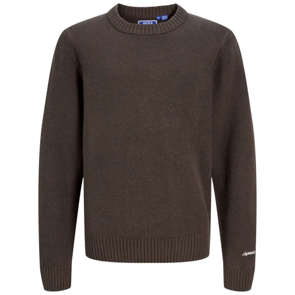 Jack & Jones JUNIOR oversized gebreide trui - donkerbruin, foto 2