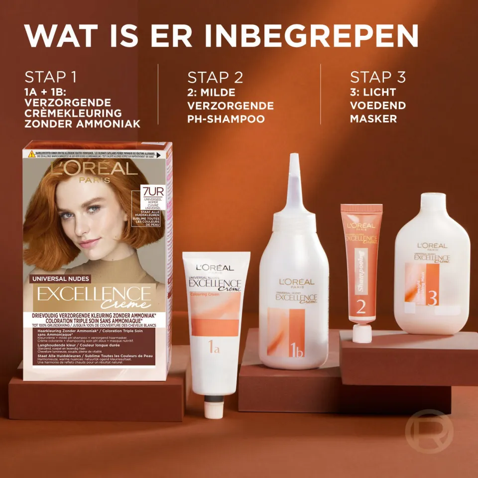 L'oréal Excellence Crème haarkleurmiddel 8UR licht koperrood 8UR Licht Kopperrood