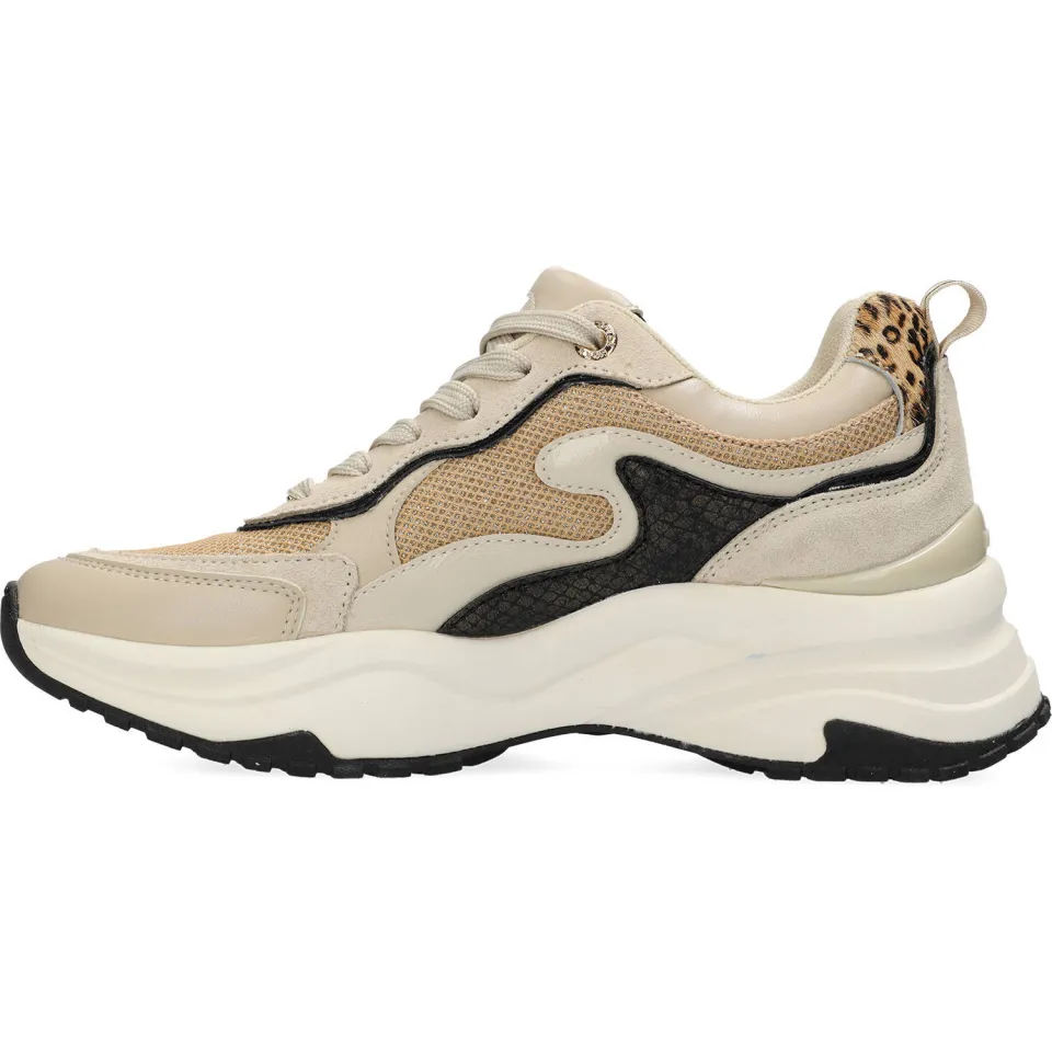Mexx chunky sneakers beige/goud, foto 6