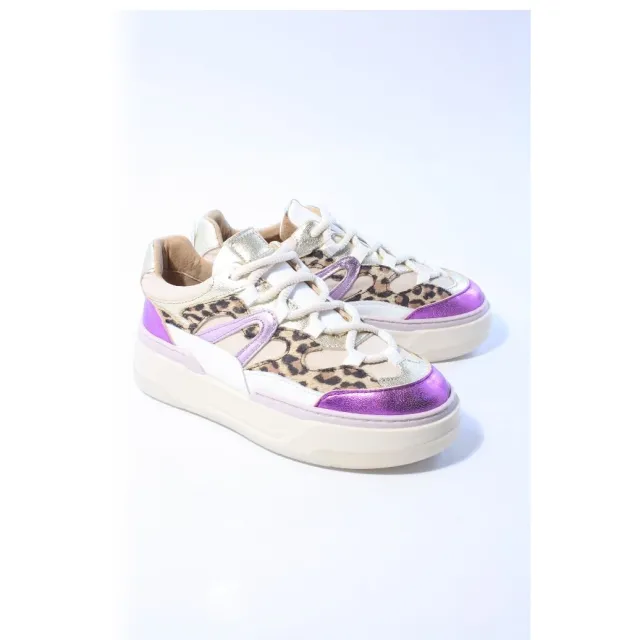DWRS Label Walton Leopard sneaker paars, foto 2