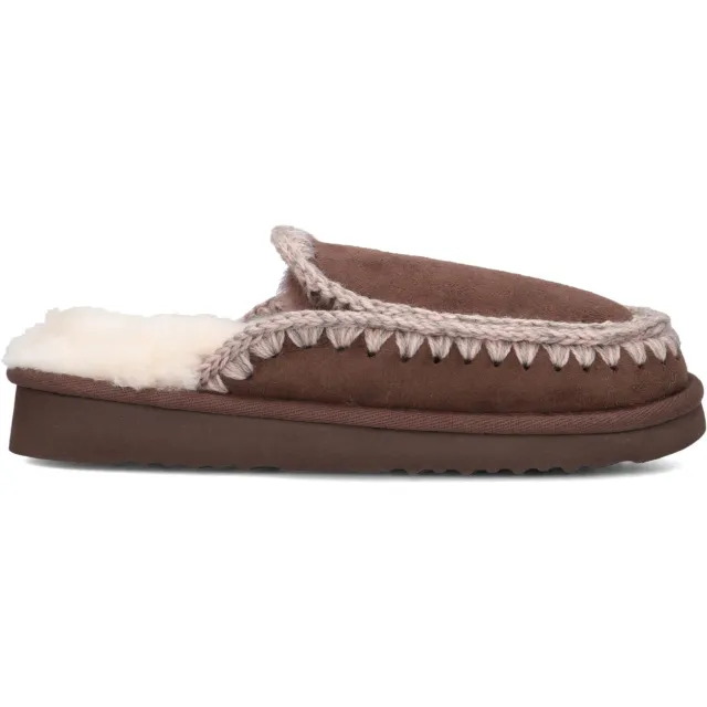 Mou Dames Pantoffels Eskimo Slipper Suede - Bruin