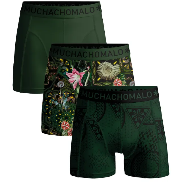 Muchachomalo Heren 3-pack Boxershorts Geometric veelkleurig, foto 2