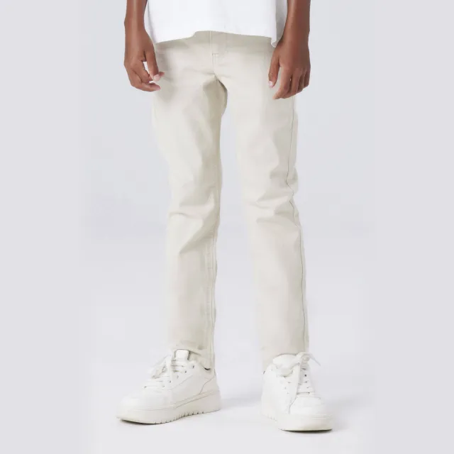 NAME IT KIDS slim casual broek greige, foto 3