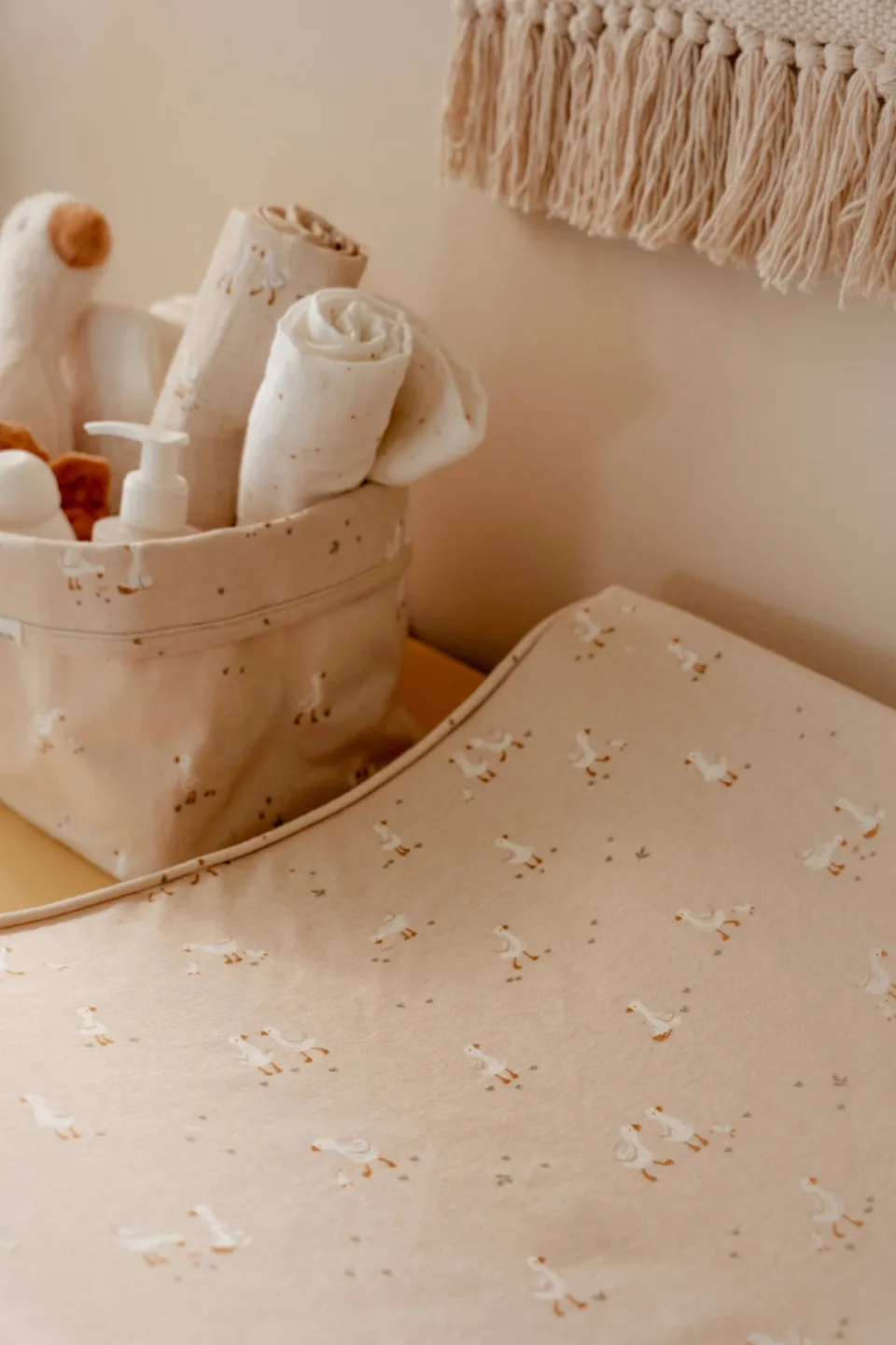 Little Dutch hydrofiele swaddle doek Little Goose beige, foto 7