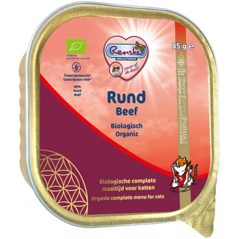 Renske Bio vers gestoomd rund natvoer kat 19 x 85 g