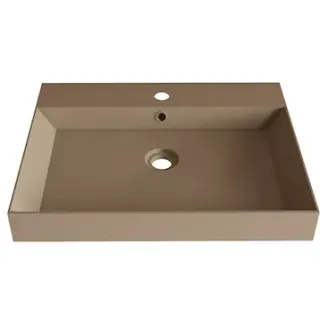Gliss Design Lako wastafel 70 cm 1 kraangat mat cappuccino Beige