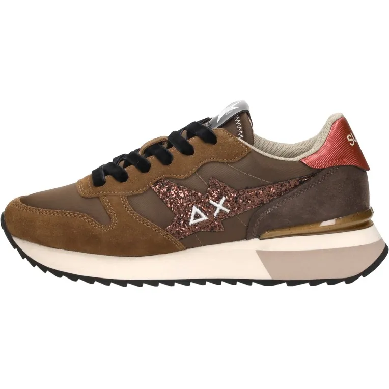 Sun68 Stargirl Glitter Logo sneakers bruin, foto 2