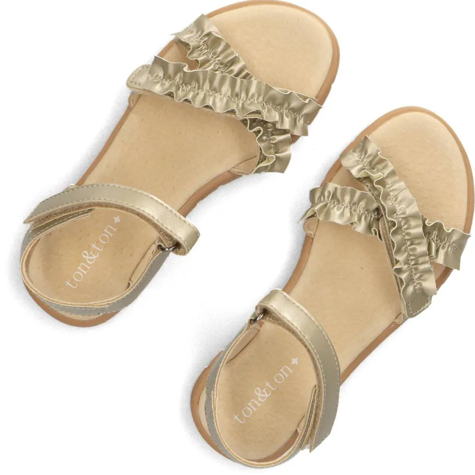 Ton & Ton Sandalen Malin Goudkleurig, foto 6