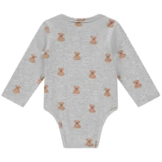 A Tiny Story romper grijs/bruin Jongens Stretchkatoen Ronde hals All over print, foto 2