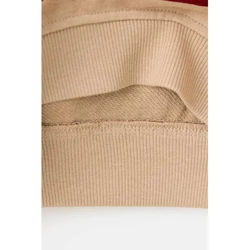 Mango Kids gestreepte sweater met borduursels - bruin/rood, foto 4