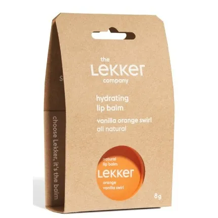 The Lekker Company Lekker Natural Orange Vanilla Swirl Lipbalsem