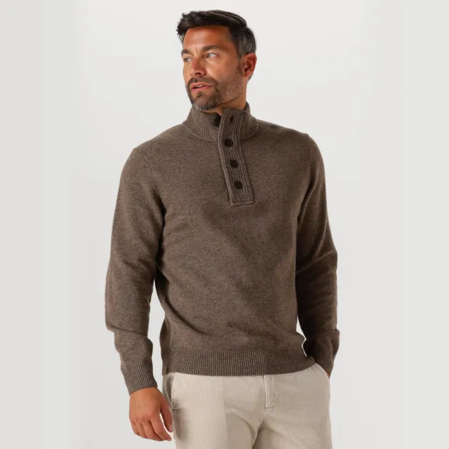 Barbour Heren Truien & Vesten Essential Patch Half Zip Knitted Jumper - Bruin