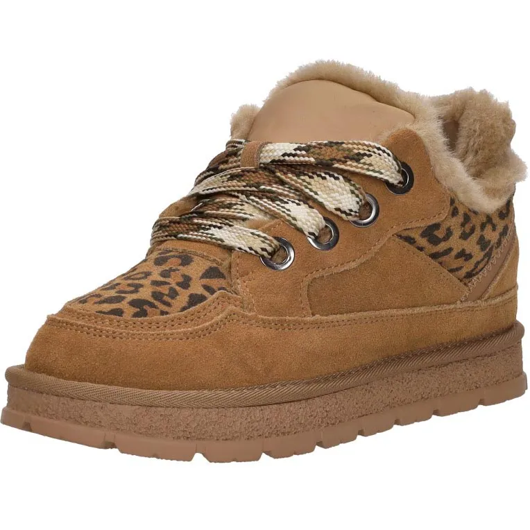 Shoecolate lage veterschoen cognac, foto 3