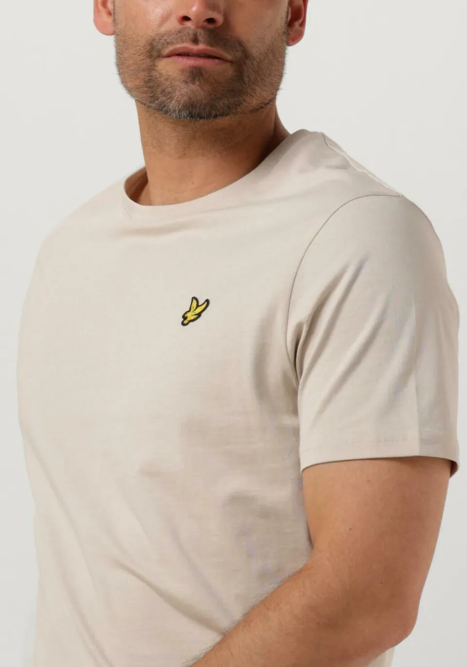 Lyle & Scott Heren Polo's & T-shirts Plain T-shirt - Beige, foto 4