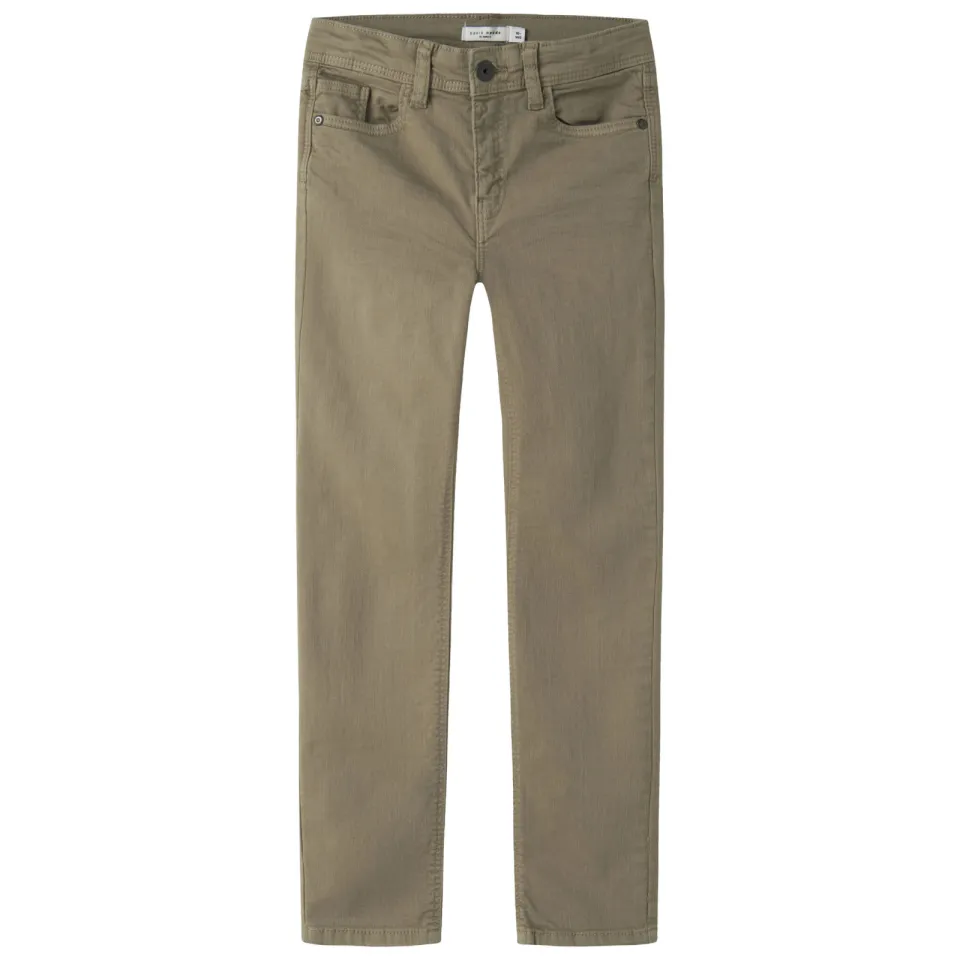 NAME IT NKMTHEO slim fit broek olijfgroen, foto 2