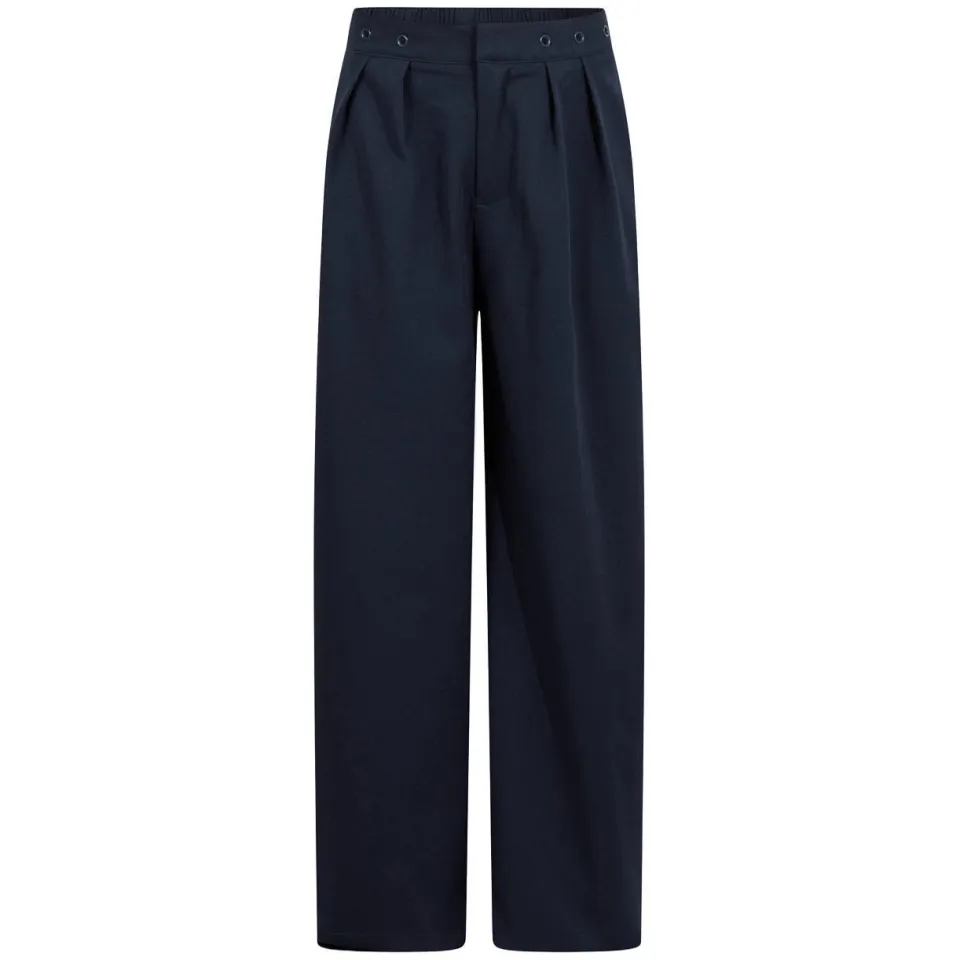Shoeby pantalon met plooien marineblauw, foto 2