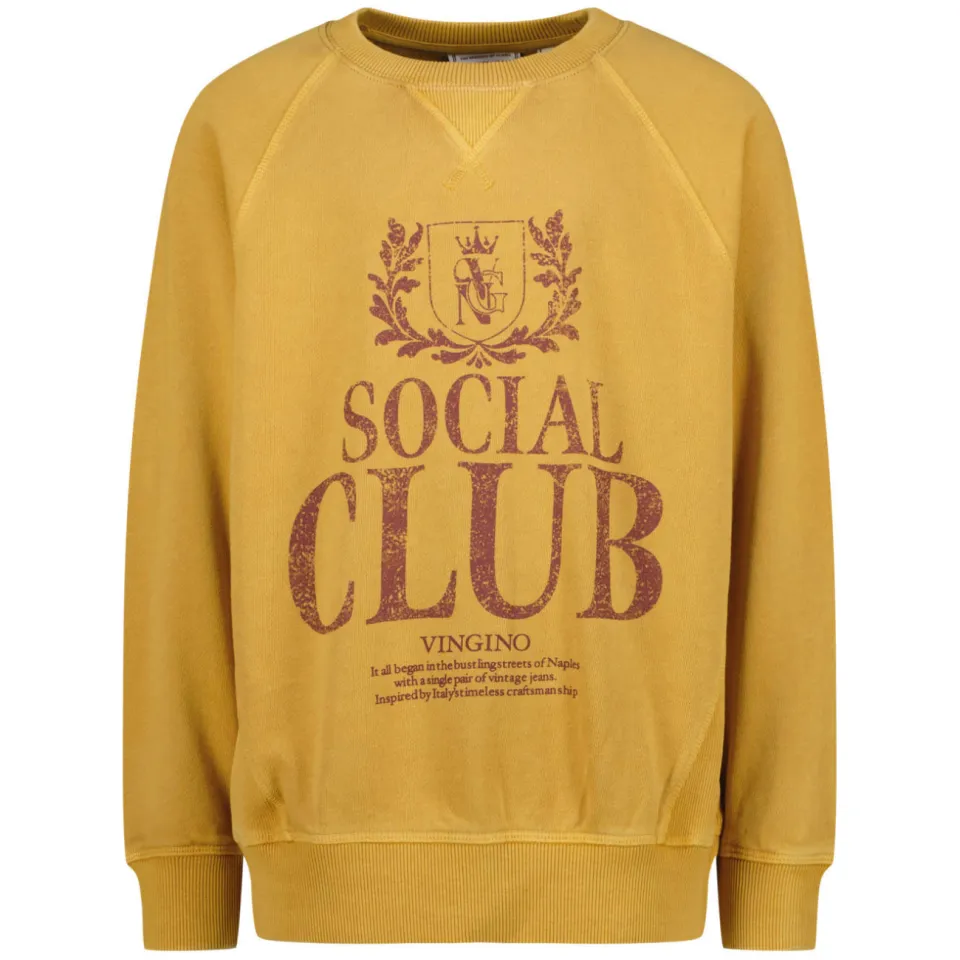 Vingino oversized sweater met print - okergeel, foto 2