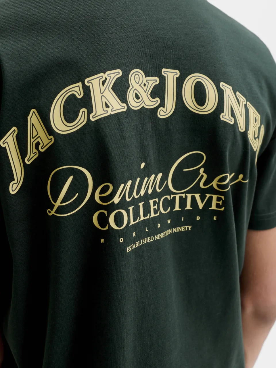 Jack & Jones rechtvallend t-shirt met backprint donkergroen, foto 6