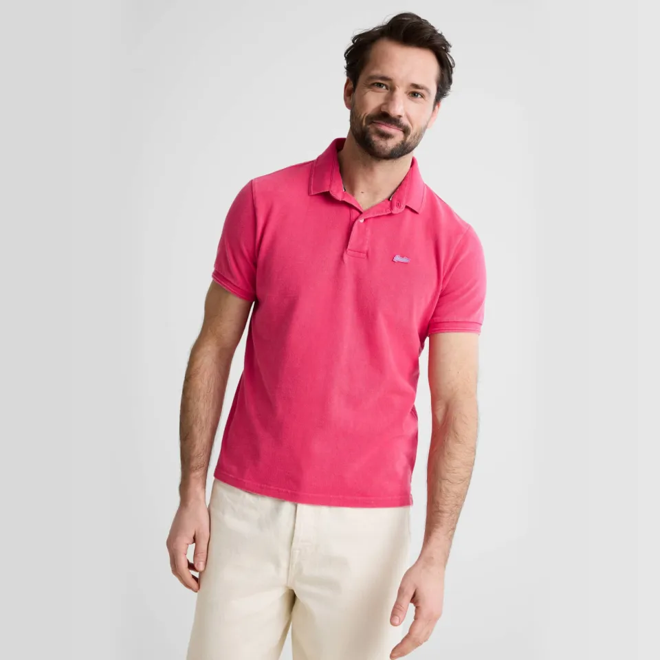 Superdry regular polo roze, foto 5