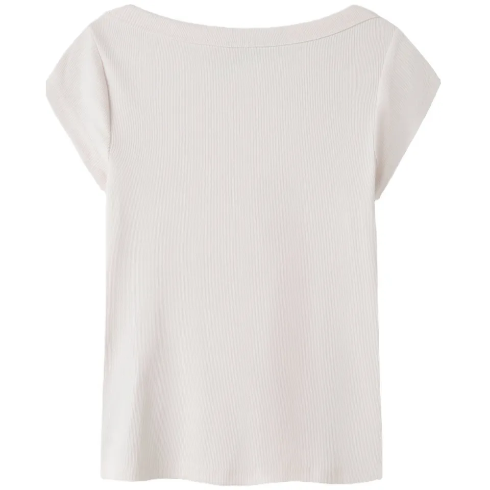 LMTD t-shirt met textuur creme, foto 2