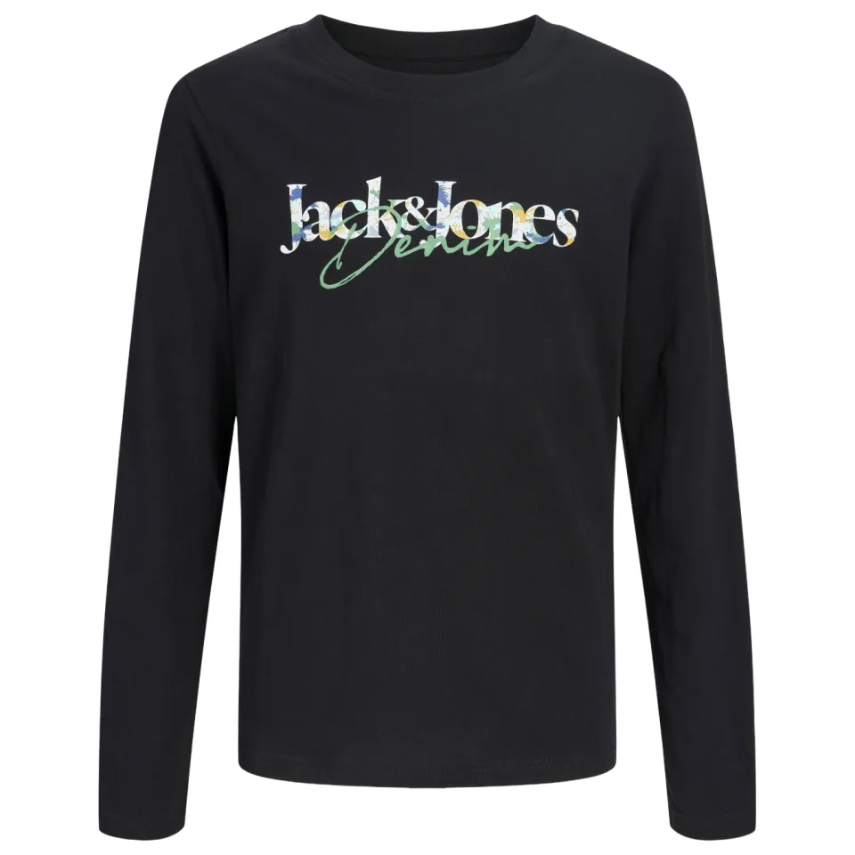 Jack & Jones longsleeve met logo zwart, foto 2
