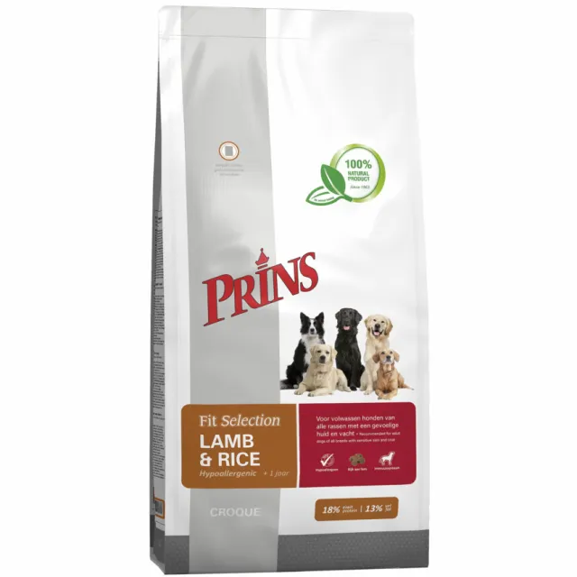 Prins Fit Selection Lam & Rijst hondenvoer 14 kg