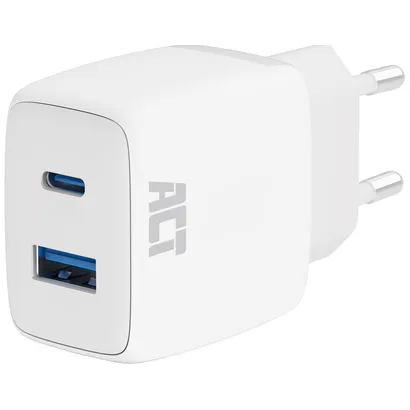 Act AC2122 USB-C en USB-A oplader 20W wit