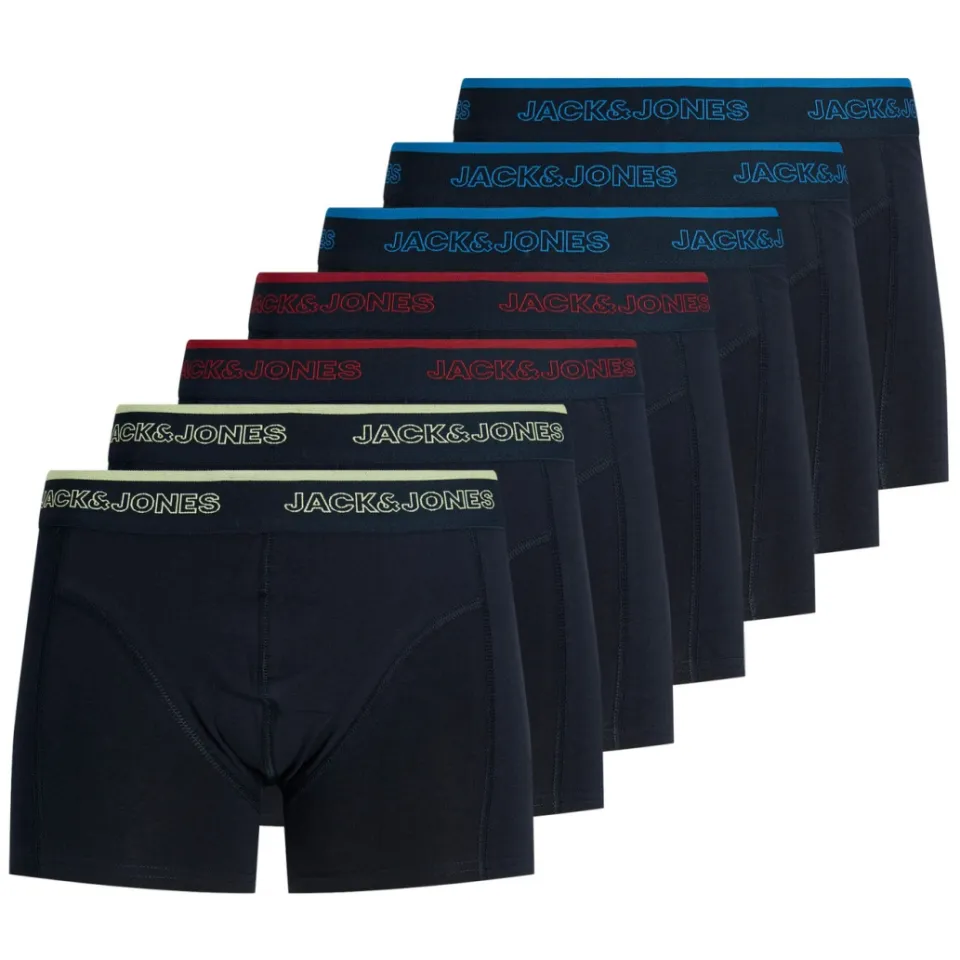 Jack & Jones Adrian trunk boxershorts donkerblauw 7-pack, foto 3