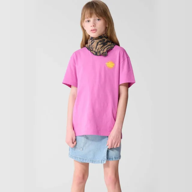 Shoeby T-shirt met backprint roze Paars