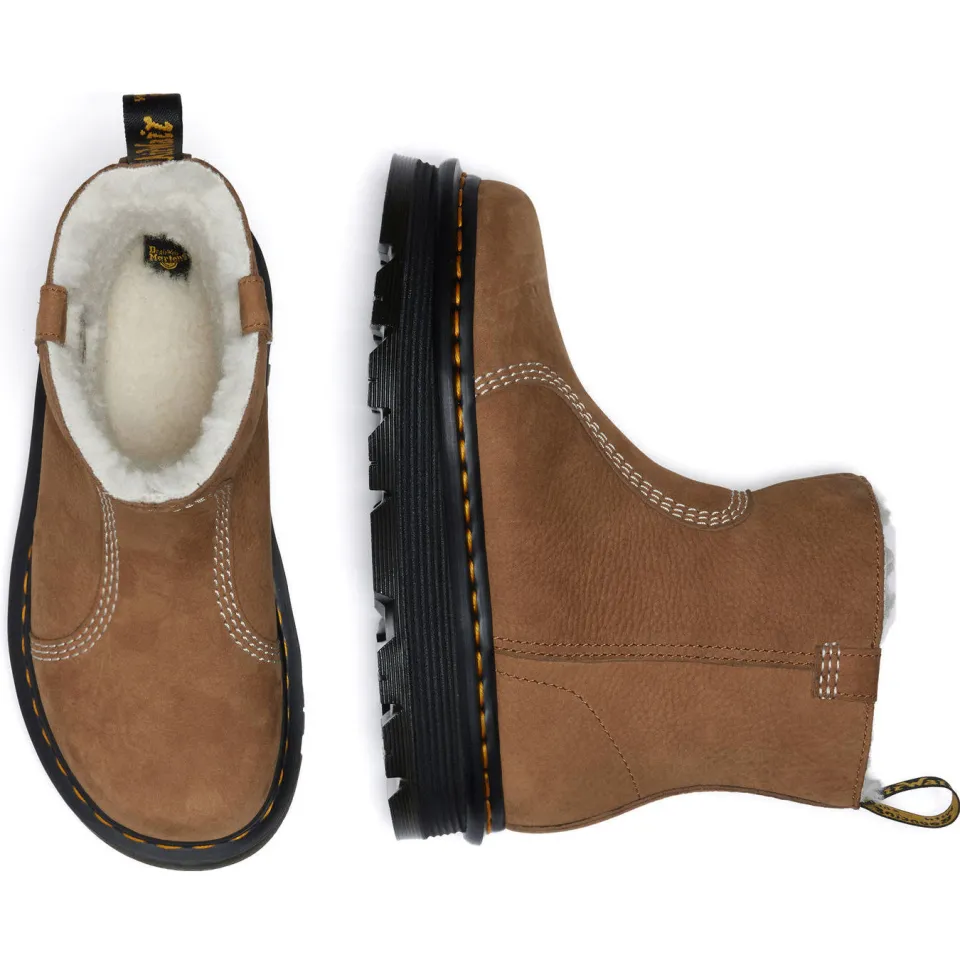 Dr. Martens ZebZag Rigger gevoerde nubuck enkelboots Desert Brown, foto 4