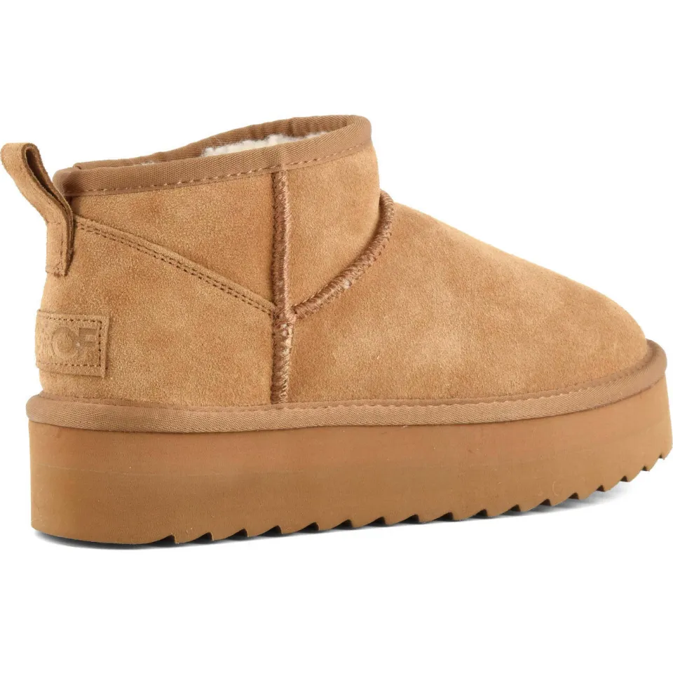 Colors of California suède enkelboots beige, foto 3