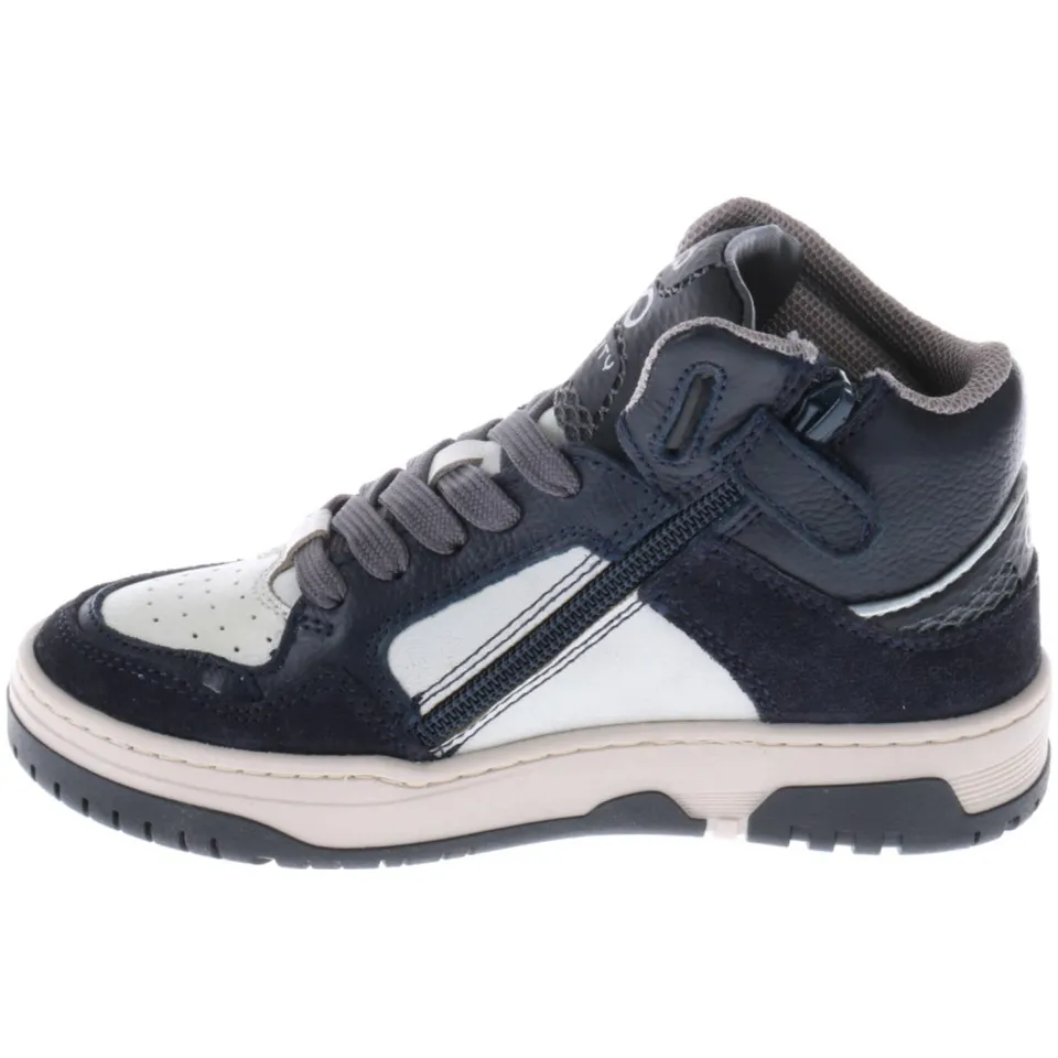 Hip leren sneakers donkerblauw, foto 5