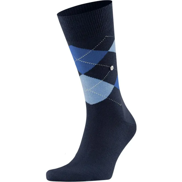 Burlington Edinburgh sokken zwart marine
