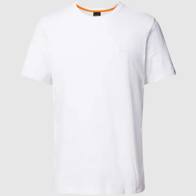 Boss T-shirt met labelprint, model 'Tales' wit, foto 2