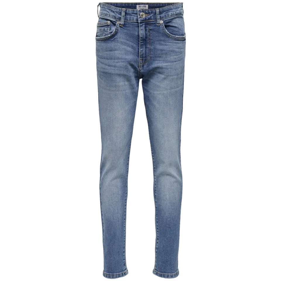 Only & Sons JUNIOR relaxed tapered jeans medium blue denim, foto 2