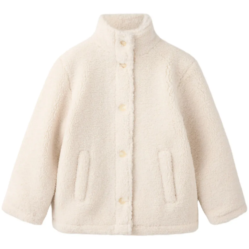 Mango teddy winterjas lichtbeige, foto 2