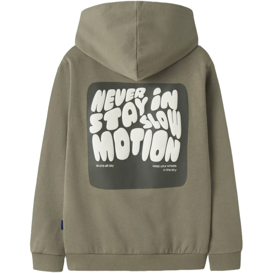 NAME IT KIDS hoodie met backprint - groen, foto 2