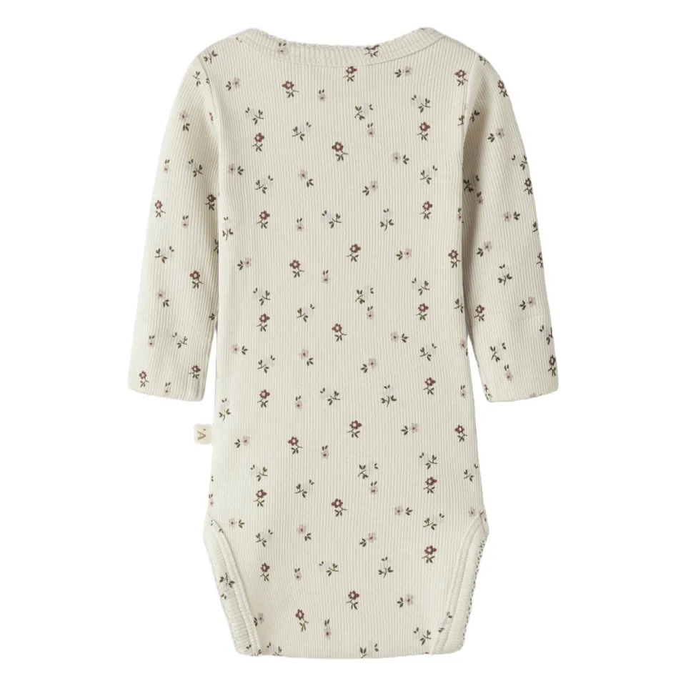 Lil' Atelier baby romper met print ecru, foto 2