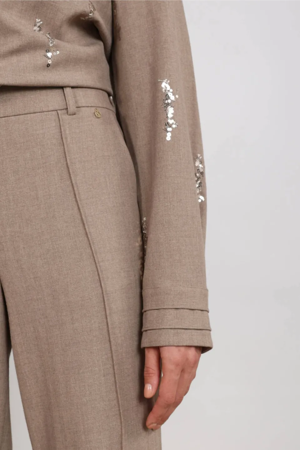 NUKUS wide leg broek - beige, foto 6