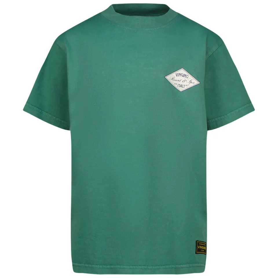 Vingino T-shirt met backprint groen, foto 2