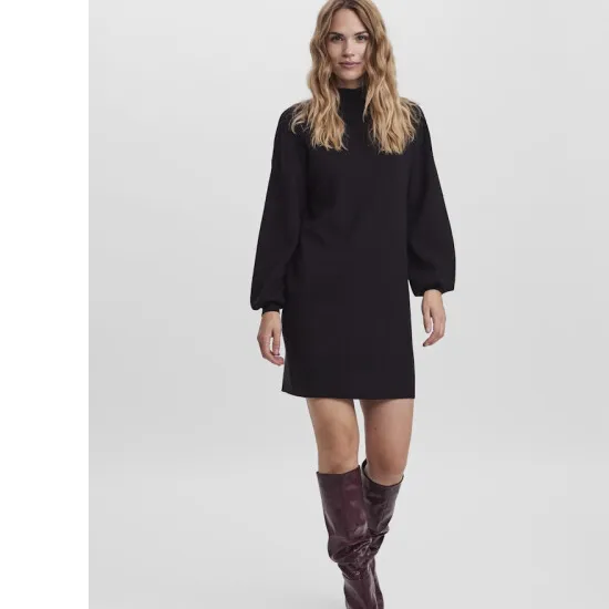Vero Moda Vmnancy gebreide jurk zwart, foto 6