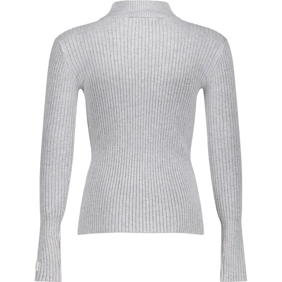 Frankie&Liberty aansluitende longsleeve grijs melange, foto 2