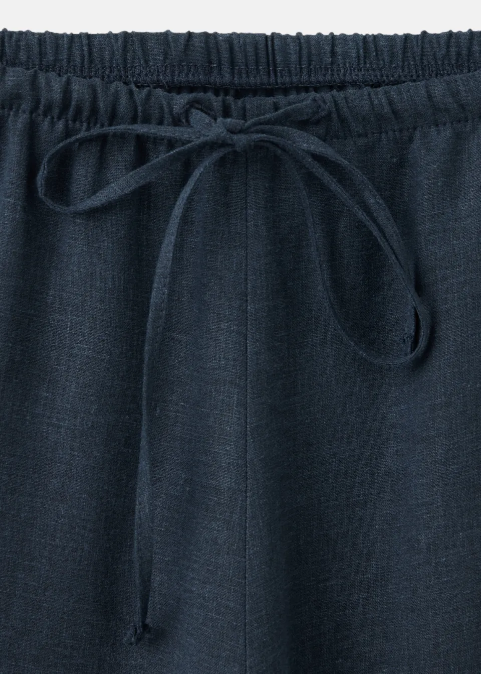 Mango linnen casual broek donkerblauw, foto 4