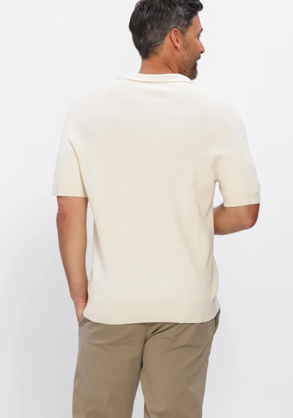 Profuomo Heren Polo's & T-shirts Rib - Ecru, foto 3
