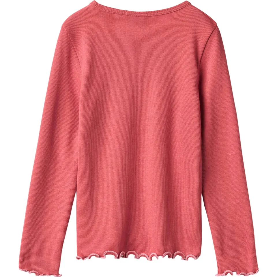 Wheat Elsie rechtvallende longsleeve koraalrood, foto 3