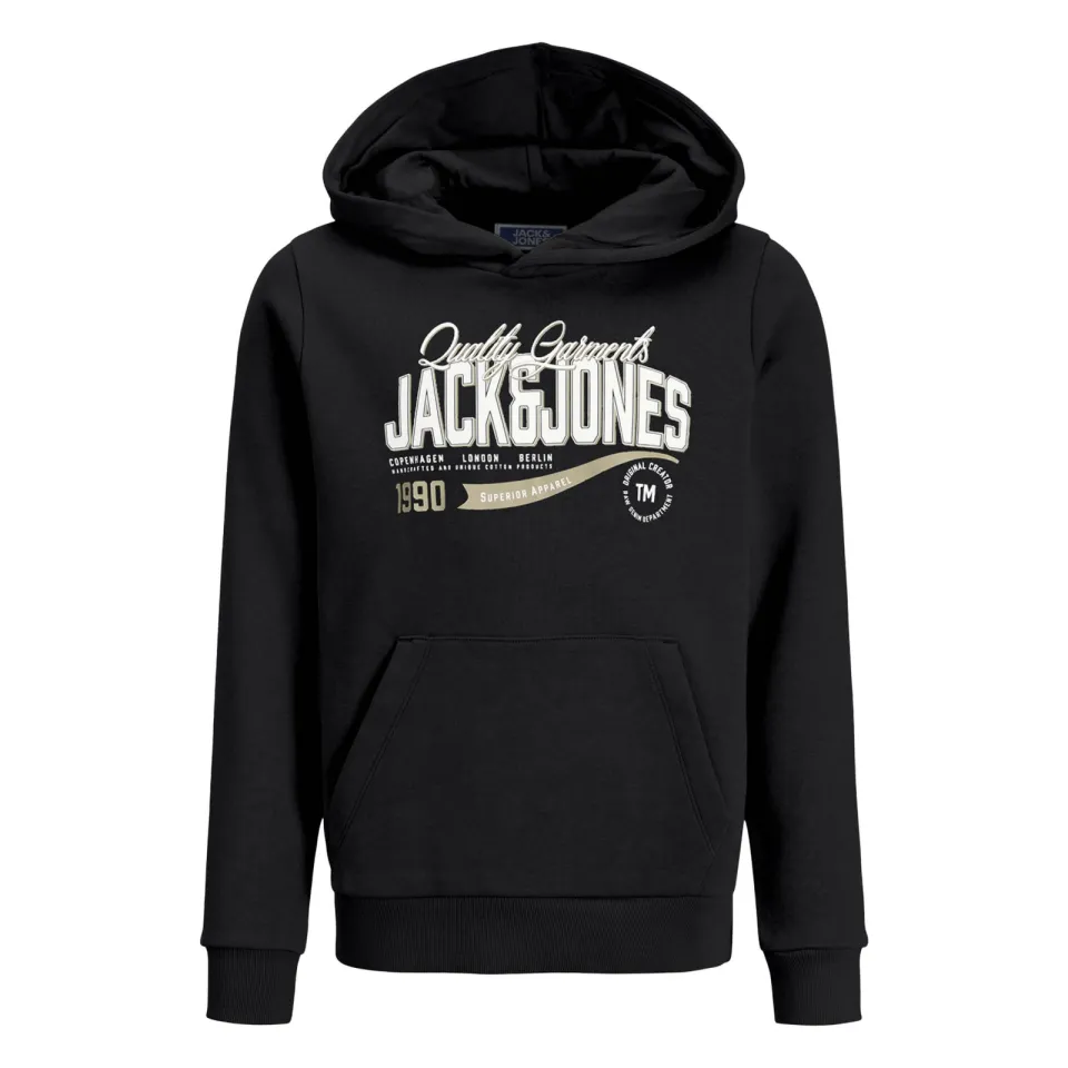 Jack & Jones JUNIOR hoodie met logo - zwart, foto 2