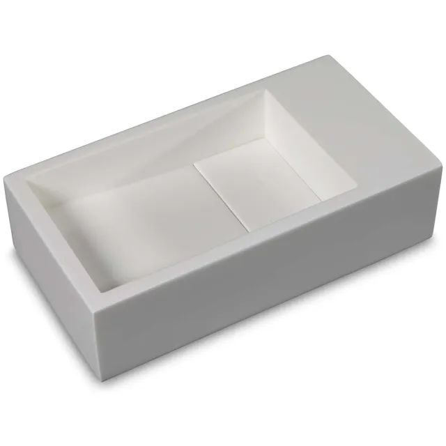 Luca Fontein Luca Sanitair 35x18x9cm Solid Surface Zonder Kraangat Links Of Rechts Mat Wit