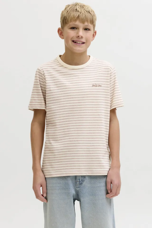 Jack & Jones JUNIOR gestreepte T-shirt beige