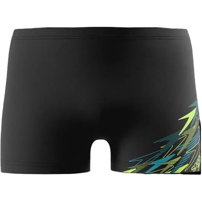 Speedo Medley Logo EnduraFlex zwemboxer - zwart/limegroen, foto 2